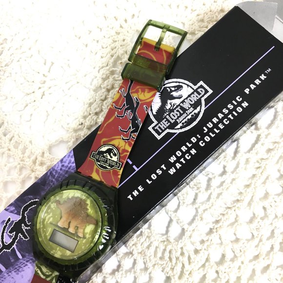 Jurassic Park The Lost World 3 D Stegosaurus Watch VTG ‘97 NEW - Picture 4 of 11